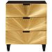 Comodino con cassetto Nero e Oro 50 x 33 x 60 cm - Foto miniatura 3