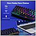 Tastiera Meccanica Rgb Nera A 61 Tasti - Bluetooth A 3 Modalità Ricaricabile Con Switch Rossi - Foto miniatura 4