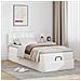 Letto Pouf con Materasso Bianco 80x200 cm Similpelle - Foto miniatura 3