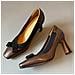 Scarpe Con Tacco Alto 8cm Stile Retro - Décolleté In Pelle Morbida Con Punta Quadrata E Fiocco Brown 40 - Foto miniatura 3