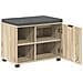 Panca per ingresso con cuscino Rovere Sonoma 60 x 38 x 46 cm - Foto miniatura 5