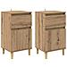 Armadio da Notte 2 pcs Rovere artigianale 40 x 35 x 70 cm - Foto miniatura 1