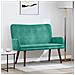 Sofa a Due Posti Turchese 115 x 61 x 87 cm Velluto - Foto miniatura 2