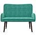 Sofa a Due Posti Turchese 115 x 61 x 87 cm Velluto - Foto miniatura 4