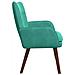 Sofa a Due Posti Turchese 115 x 61 x 87 cm Velluto - Foto miniatura 5
