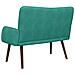Sofa a Due Posti Turchese 115 x 61 x 87 cm Velluto - Foto miniatura 6