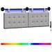 Testiera sospesa Con luce LED Grigio Nuvola Tessuto - Foto miniatura 1