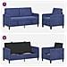 Set di Divani con Storage 2 pz Blu Polizia Poliestere - Foto miniatura 6