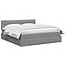 Letto con contenitore LED e materasso Grigio Chiaro - Foto miniatura 3