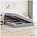 Letto con contenitore LED e materasso Grigio Chiaro - Foto miniatura 4