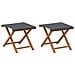 Lettino 2 pcs Legno di Eucalipto Massello Grigio - Foto miniatura 1