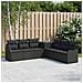 Set di divani 7 pz Nero Rattan sintetico e Acciaio - Foto miniatura 6