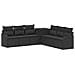 Set di divani 7 pz Nero Rattan sintetico e Acciaio - Foto miniatura 1