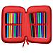 Astuccio Topolino Mickey Mouse Disney 3 Zip 20x13x6.5cm Scomparto Accessoriato Scuola - Foto miniatura 4