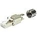 MP0080 - CAT. 8.1 RJ45 Stecker Cavo di Collegamento Grigio, Acciaio Inossidabile - Foto miniatura 3