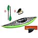 Canoa Gonfiabile Swing 1 Verde Con Pinna 043910-g (1c/11c) + Pagaia Touring-2 Div. In 2 Parti + Pompa - Foto miniatura 5