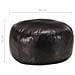 Pouf Nero 60x30 Cm In Vera Pelle Di Capra - Foto miniatura 3