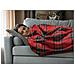 Plaid Divano Tartan Scozzese A Quadri Coperta Inverno Calda Morbida 2 Piazze Bordeaux - Foto miniatura 3