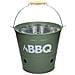 Grill Secchio Barbecue Con Griglia Bbq Giardino Picnic Campeggio Portatile Verde - Foto miniatura 1