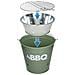 Grill Secchio Barbecue Con Griglia Bbq Giardino Picnic Campeggio Portatile Verde - Foto miniatura 5