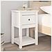 Comodini 2 Pz Bianca 40x35x61,5 Cm In Legno Massello Di Pino - Foto miniatura 3