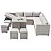 Set Di Mobili Da Giardino 10 Posti In Resina Grigio Samoa - Foto miniatura 1