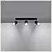 Sollux Lighting Lampada Da Soffitto Nero 3 Nero/cromo Sl.1066 - Moderno Lampade Da Soffitto Nero/cromato 18x45x5 Cm - Foto miniatura 3