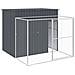 Casetta Cani con Corsa Antracite 214x253x181 cm Acciaio Zincato - Foto miniatura 1