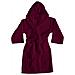 Accappatoio Con Cappuccio In Morbida Spugna Mod. Sophie Tinta Unita Vari Colori L Bordeaux - Foto miniatura 1