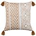 Cuscino Decorativo Malus Cotone 45 X 45 Cm Orientale Stampa A Blocchi Marrone Chiaro - Foto miniatura 2