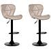 Set Di 2 Sedie Alte Valetta Pelle Sintetica Beige Chiaro - Foto miniatura 4