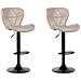 Set Di 2 Sedie Alte Valetta Pelle Sintetica Beige Chiaro - Foto miniatura 9