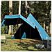 Tenda Da Campeggio Tipi Per 5 Persone Blu Impermeabile - Foto miniatura 6