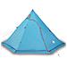 Tenda Da Campeggio Tipi Per 5 Persone Blu Impermeabile - Foto miniatura 1