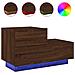 Comodino Con Luci Led Rovere Marrone 70x36x40,5 Cm - Foto miniatura 2