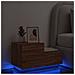 Comodino Con Luci Led Rovere Marrone 70x36x40,5 Cm - Foto miniatura 1