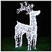 Renna Natalizia Luminosa 3d In Cristalli Acrilici 100 Led Bianco Freddo H. 70 Cm - Foto miniatura 5