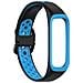 Cinturino Bicolore Per Samsung Galaxy Fit2 Black+blue - Foto miniatura 1