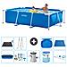 Piscina Fuori Terra - Rettangolo - 260x160x65 Cm - Blu - Include Accessori Coordinati A106 - Foto miniatura 1
