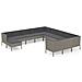 Set Divani Da Giardino 12 Pz Con Cuscini In Polyrattan Grigio - Foto miniatura 1