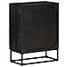 Lusso Casadino -  Credenza Nera 55x30x76 Cm In Legno Massello Di Mango E Ferro - Foto miniatura 5