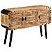 Credenza In Legno Massello Di Mango 120x30x76 Cm - Foto miniatura 1