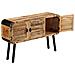 Credenza In Legno Massello Di Mango 120x30x76 Cm - Foto miniatura 4