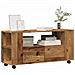 Mobile Porta TV con Ruote Legno Antico 102x34,5x43cm Truciolato - Foto miniatura 2