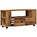 Mobile Porta TV con Ruote Legno Antico 102x34,5x43cm Truciolato - Foto miniatura 5
