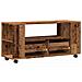Mobile Porta TV con Ruote Legno Antico 102x34,5x43cm Truciolato - Foto miniatura 7