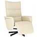 Poltrona Reclinabile con Poggiapiedi Crema in Similpelle - Foto miniatura 1