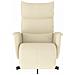 Poltrona Reclinabile con Poggiapiedi Crema in Similpelle - Foto miniatura 3