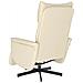 Poltrona Reclinabile con Poggiapiedi Crema in Similpelle - Foto miniatura 5
