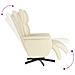 Poltrona Reclinabile con Poggiapiedi Crema in Similpelle - Foto miniatura 6
